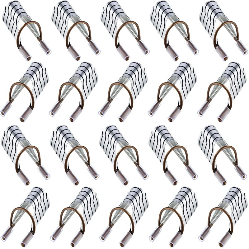 20 Pieces Reusable Nail Extension Forms Guide Protector Nail Tips Acrylic UV Gel Protector for Salon Home Supply(Silver)