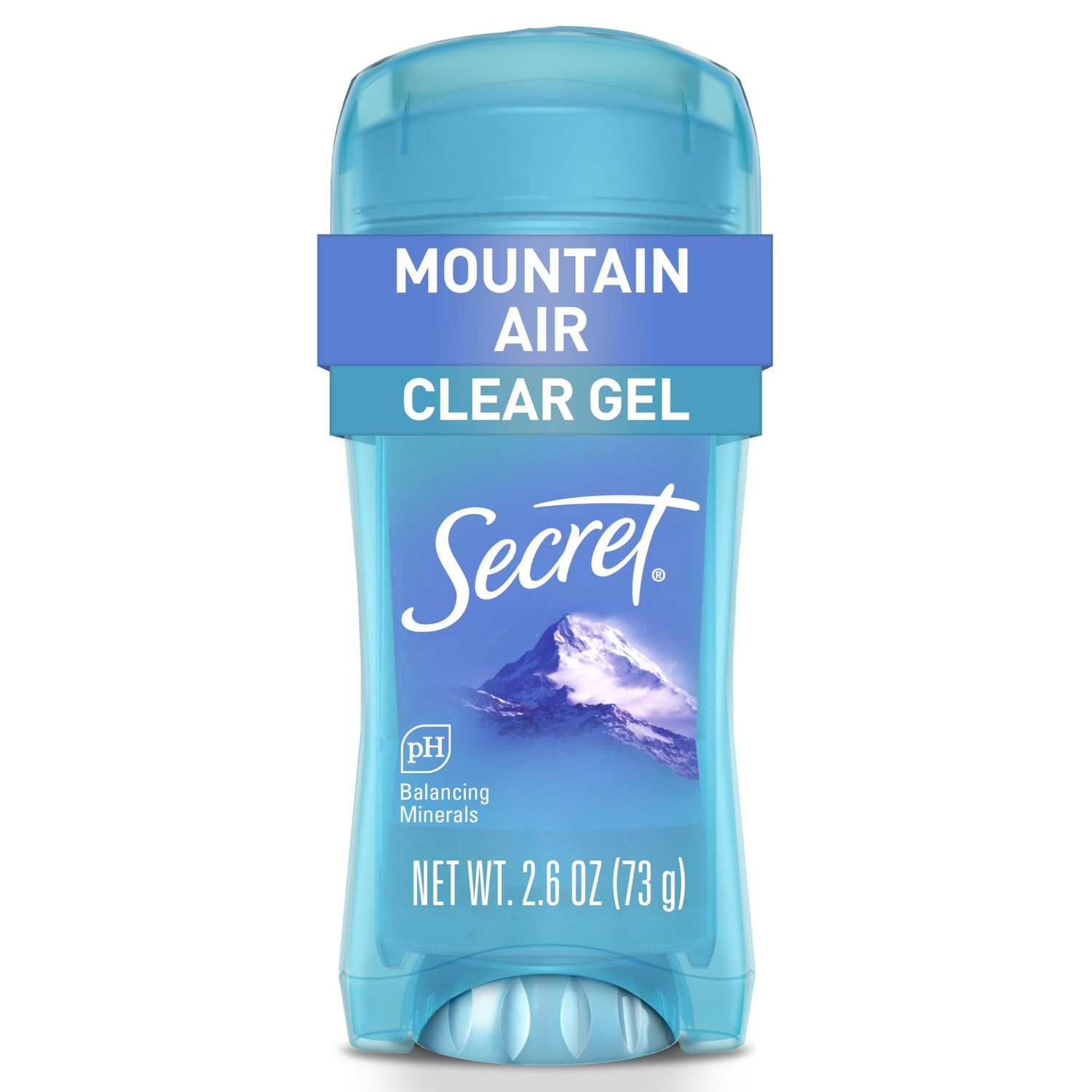 Secret Fresh Antiperspirant Deodorant for Women, 72hr Breathable Sweat &amp; Odor Protection, Instant Freshness &amp; Gentle, PH Balancing Minerals, Clear Gel, Mountain Air Scent, 2.6 oz