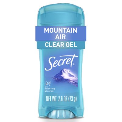Secret Fresh Antiperspirant Deodorant for Women, 72hr Breathable Sweat &amp; Odor Protection, Instant Freshness &amp; Gentle, PH Balancing Minerals, Clear Gel, Mountain Air Scent, 2.6 oz