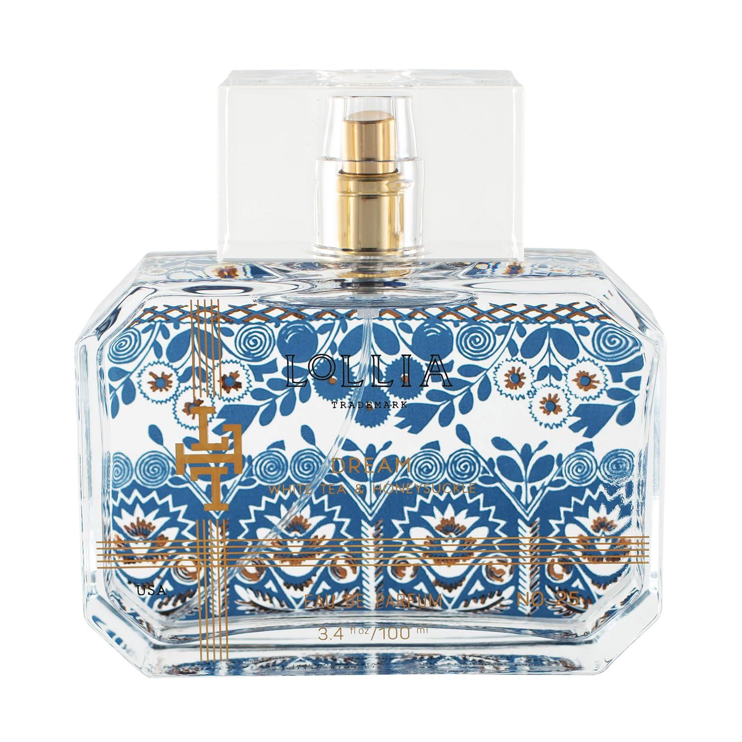 LOLLIA Dream Eau de Parfum, 3.4 fl. oz. - White Tea &amp; Honeysuckle - Beautifully Captivating Perfume, Womens Perfume, Eau de Parfum Spray for Women, Womens Fragrance