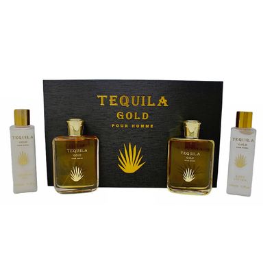 Tequila Gold Bath &amp; Body Eau De Parfum 4 Pc Gift Set For Men
