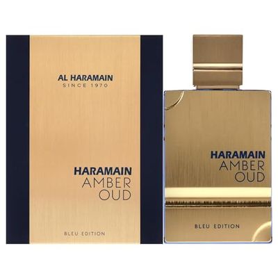 Al Haramain Amber Oud Blue Edition Eau De Parfum Spray 60ml (2.0 oz) - Long-Lasting Mens Cologne with Amber &amp; Sandalwood, Arabian Perfume for Men, Premium Fragrance