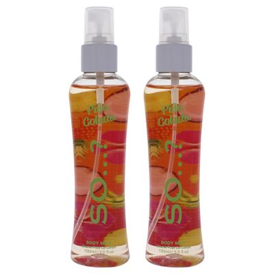So? Pina Colada Body Mist Fruity, Sweet Notes with Coconut, Pineapple, Vanilla - Gifts for Women - Tropical Body Spray for Women - 2 pc