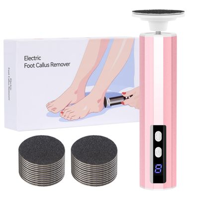 Whsdo Electric Callus Remover - 9 speeds, Foot Sander with Replacement Sandpaper Discs, Rechargeable Unisex Pedicure and Manicure Tool for Dead, Dry, chapped Skin and calluses