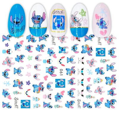Cute Nail Stickers Kawaii Cartoon Nail Stikers Self-Adhesive Nail Decals for Women Girls Kids Nail Art Stickers (75Decals)