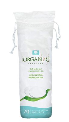 Organyc 100 Certified Organic Cotton Makeup Pads - Natural Unbleached Makeup Remover Rounds (70 Count)