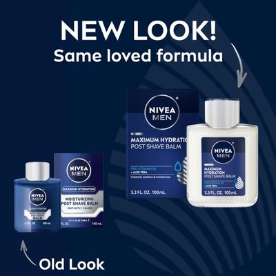 NIVEA MEN Maximum Hydration Post Shave Balm with Aloe Vera and Provitamin B5, 3 Pack of 3.3 Fl Oz Bottles