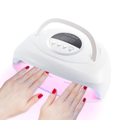 320W UV LED Nail Lamp, Professional UV Nail Dryer Light with 84Pcs LED Beads, Fast Gel Curing 4 Timer Setting Auto Sensor, Portable Handle Gel Polish for Salon and Home Nail Art Tools