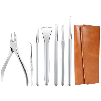 Ingrown Toenail Removal Kit, Pedicure Tools Kit Professional Knife Set Stainless Steel Ingrown Toenail Tool Foot Care Tools Nail Cuticle Remover (7 Pcs Set)