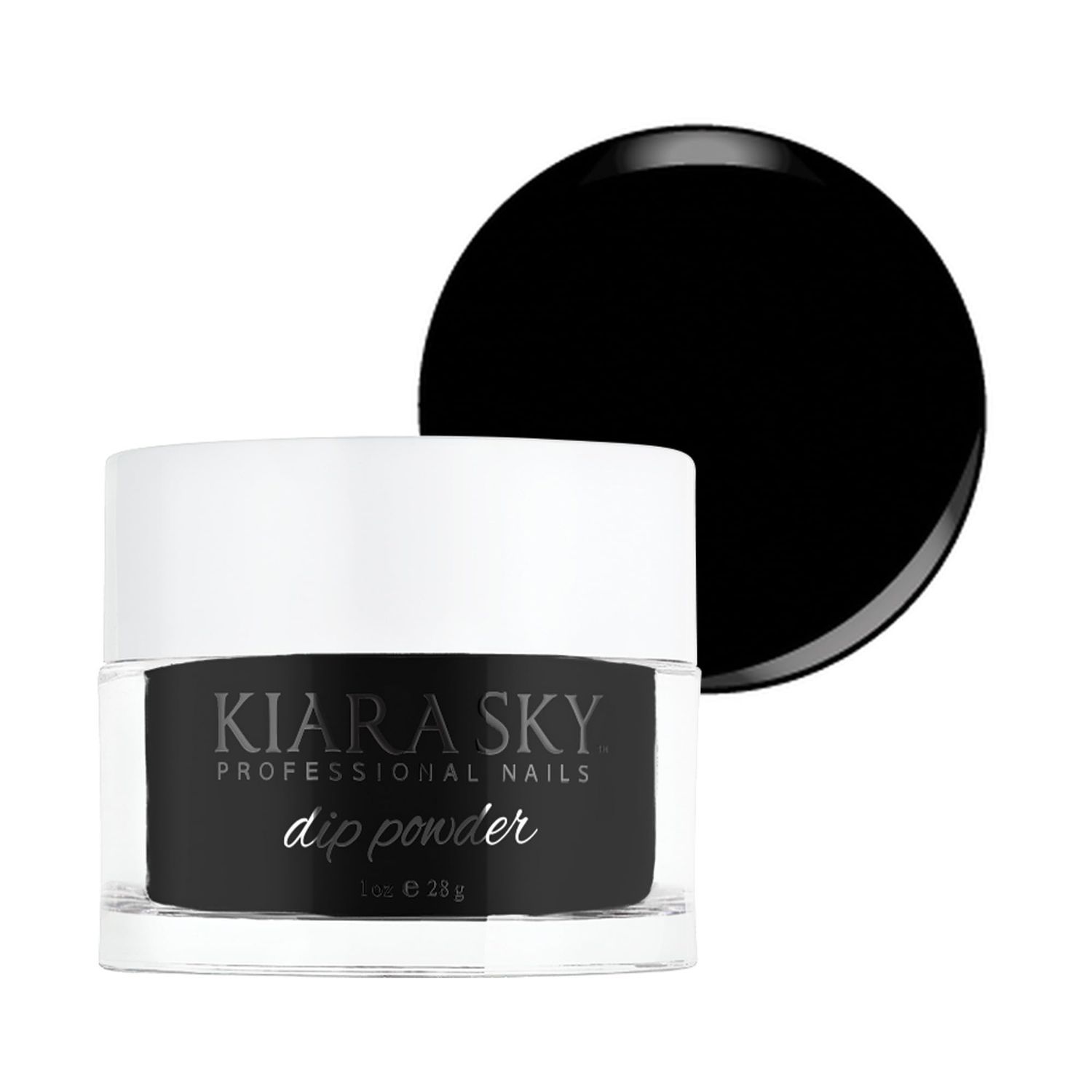 Kiara Sky Dip Powder, Black To Black, 1 Ounce