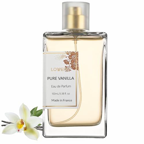 LOVERY Pure Vanilla Perfume for Women, 3.38 fl oz, Made in France Long-Lasting Eau de Parfum Sweet Vanilla Fragrance - Gift for Girlfriend, Wife, or Mom - Ideal Christmas or Spa Gift for Women