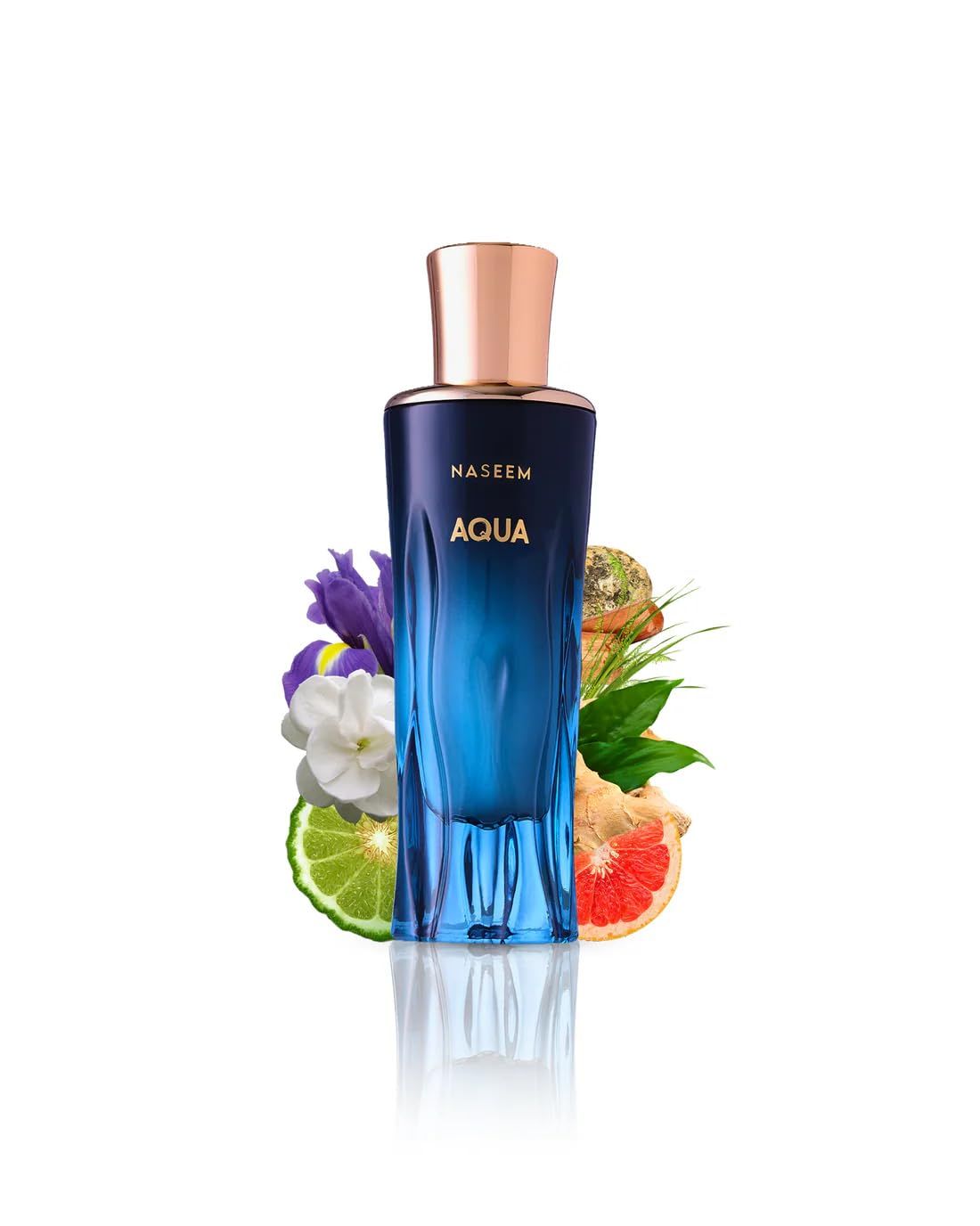 NASEEM Aqua Perfume Sweet Salty Water Aroma | Sharp Ginger &amp; Bitter Grapefruit | Elegant Ambroxan | Fresh Fragrance with a Sharp Twist - 80ml