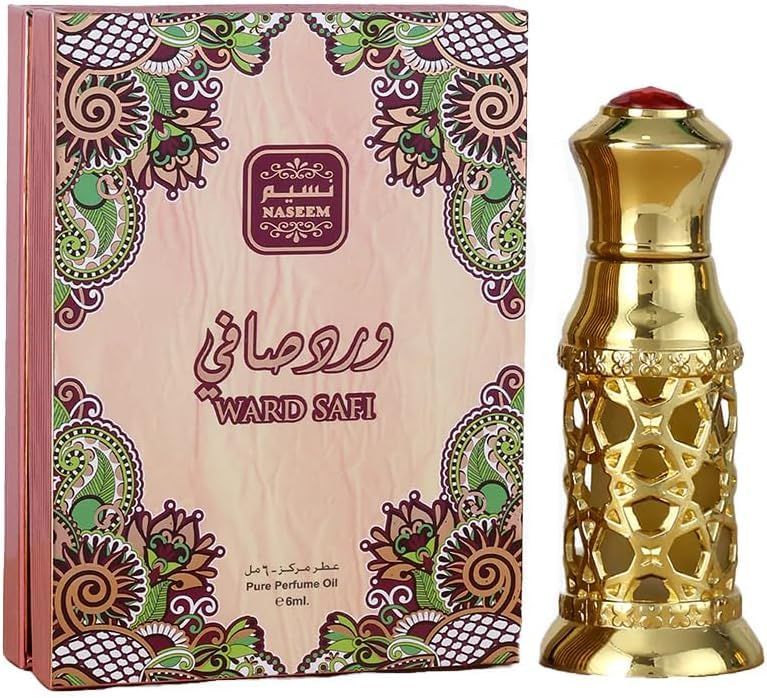 NASEEM Ward Safi Perfume Oil 6ml | Alcohol-Free Rose, Sandalwood &amp; Musk Eau De Parfum for Men &amp; Women | Luxurious Long-Lasting Arabian Fragrance | Ideal Gift for Perfume Lovers &amp; Everyday Use