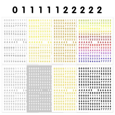 DANNEASY 8 Sheets Small Number Nail Art Stickers for Women Kids Girls - Self Adhesive 3D Nail Design Decals Decoration