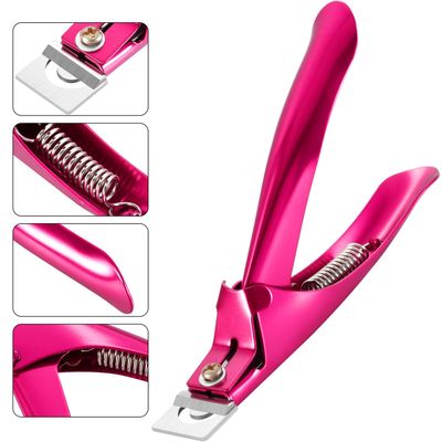 3 Pieces False Nail Clipper Acrylic Nail Tips Cutter Rustproof Stainless Steel Fingernail Trimmer Manicure Tool for Salon Beauty Artificial Fake Tips Blade Clip Tool