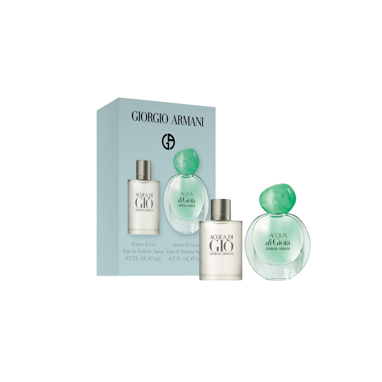 Armani Beauty - Acqua di Gioia Eau de Parfum &amp; Acquia di Gi - 2 Piece Fragrance Mini Gift Set- Mens and Womens Duo- Travel Size
