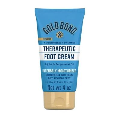 Gold Bond Therapeutic Foot Cream, Jojoba &amp; Peppermint Oil, 4 Oz (Pack of 6) - Presentation May Vary.