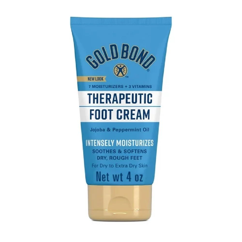 Gold Bond Therapeutic Foot Cream, Jojoba &amp; Peppermint Oil, 4 Oz (Pack of 6) - Presentation May Vary.