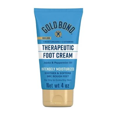 Gold Bond Therapeutic Foot Cream, Jojoba &amp; Peppermint Oil, 4 Oz (Pack of 6) - Presentation May Vary.