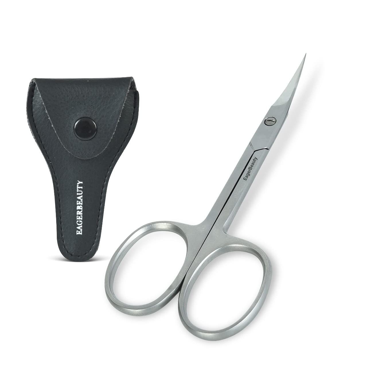 EAGERBEAUTY Multipurpose Premium Manicure Scissors Professional Grade Stainless Steel Cuticle Pedicure Beauty Grooming Scissors for Nail, Eyebrow, Eyelash, Dry Skin Cuticle small scissors (B)