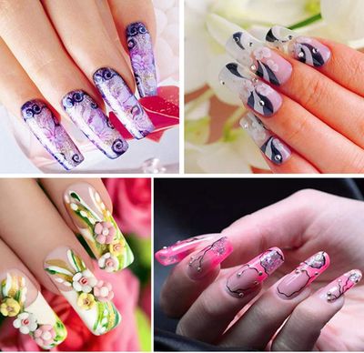 Yimart French False Nail Tips French Nail Art Tips 500pcs White French Acrylic Style Artificial False Nails Tips With Box (White)