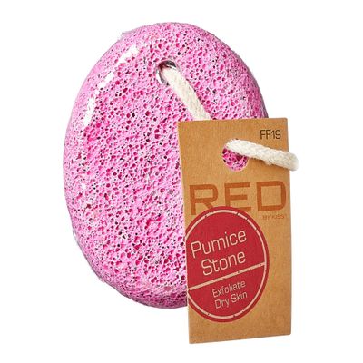 RED by Kiss Pumice Stone - Callus Remover for Dry and Wet Feet, Exfoliate Dry Dead Skin, Best Foot Care Pedicure Tool, Washable Foot Scrubber for Cracked Heels