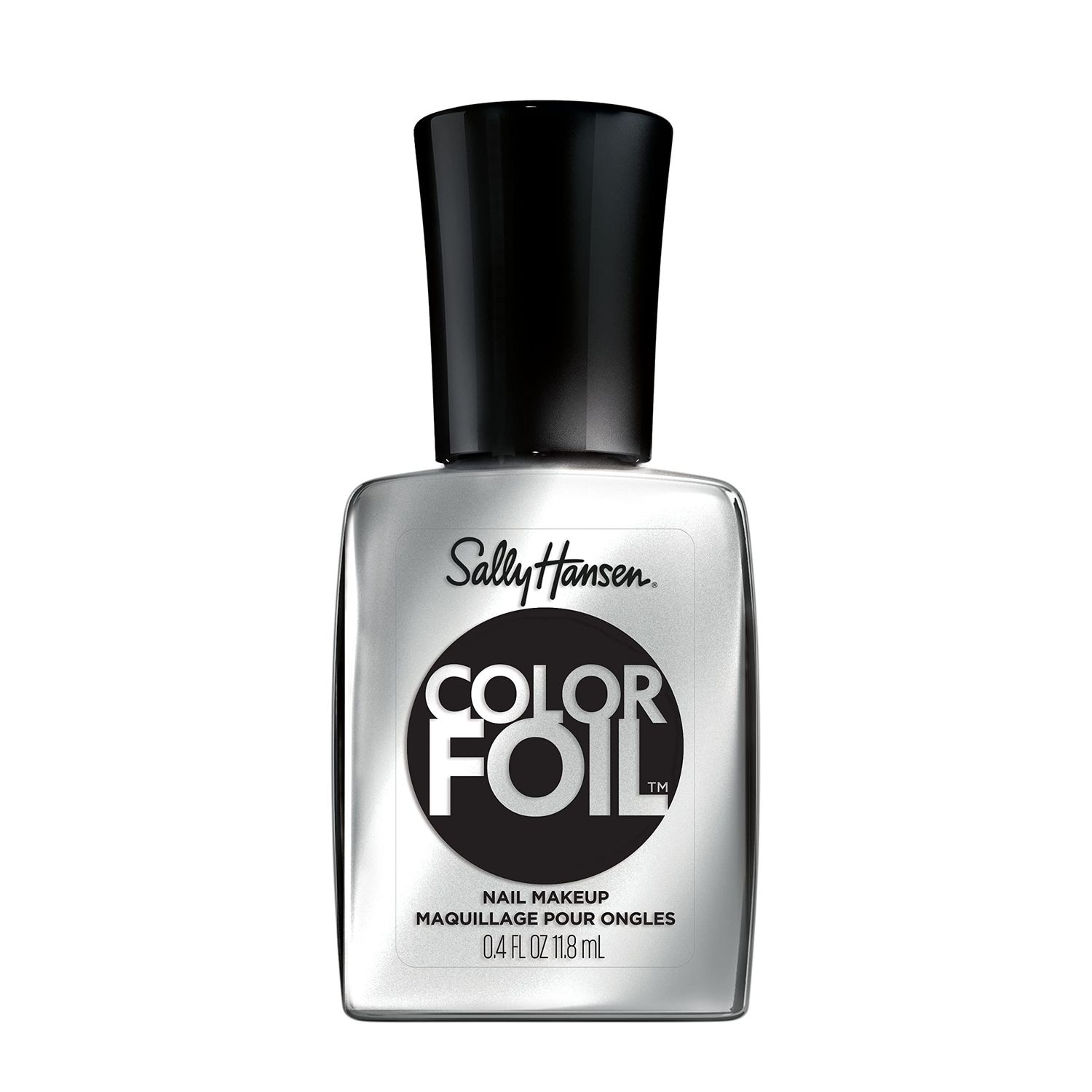 Sally Hansen Color Foil, Steel A Kiss, Long Lasting, Opaque, Shimmery Silver Nail Polish
