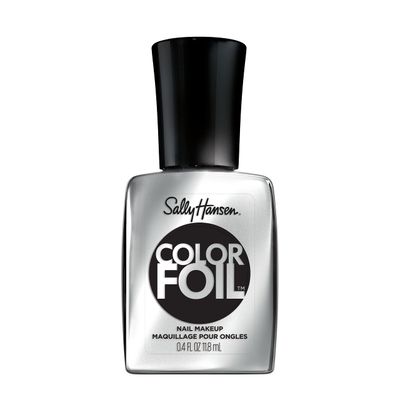 Sally Hansen Color Foil, Steel A Kiss, Long Lasting, Opaque, Shimmery Silver Nail Polish