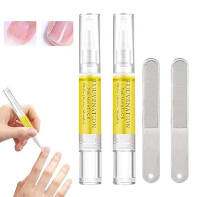 Fiorland Nail Growth Oil, Rejuvenation Nail Growth Oil, Instant Nail Repair, Rejuvenation Serum for Nail Strengthener and Growth (2PCS)