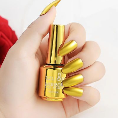 IMGDD Metallic Nail Polish, Mirror Long-Lasting Quick Dry Nail Lacquers, Shiny Nail Art Decoration (01, 8ml)