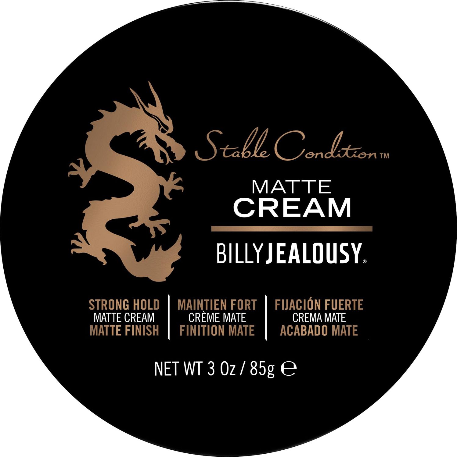 Billy Jealousy Stable Condition Matte Cream for Men with Natural Hold and Matte Finish, Reworkable, Lightweight, Water Based Hair Styling Product, Vanilla &amp; White Musk Scent, 3 Oz.