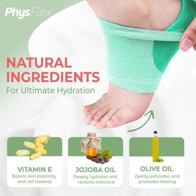 4-Pack Moisturizing Heel Socks for Cracked Heels - Gel Socks for Dry Cracked Feet Repair - Silicone Socks for Women and Men Foot Treatment &amp; Overnight Hydration (Gray)