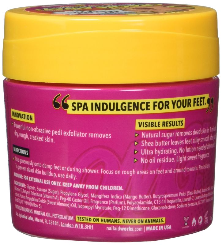 NAIL-AID Cracks Away 1 Minute Pedi Exfoliator, Clear, Mango, 7.0 Fluid Ounce