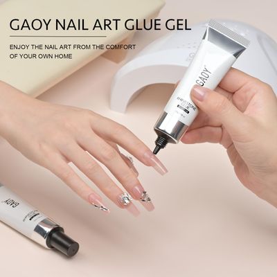 GAOY Rhinestone Glue, Strong Adhesion 3D Gel Nail Art Glue for Nail Charms, Gems and Jewels Decoration, 30g Need UV Light Cured
