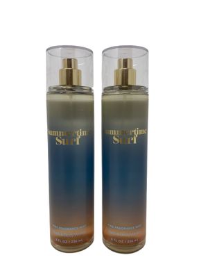 Bath &amp; Body Works Summertime Surf Fine Fragrance Mist - Value Pack Lot of 2 (Summertime Surf)