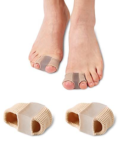 Golbylicc Bunion Toe Separators for Overlapping Toes Women Men, Gel Toe Spacers Bunion Corrector with 2 Loops for feet, Hammer Toe Straightener(2PC)