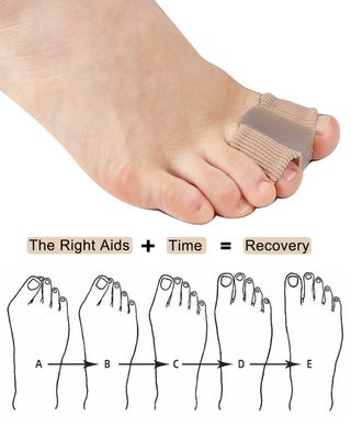 Golbylicc Bunion Toe Separators for Overlapping Toes Women Men, Gel Toe Spacers Bunion Corrector with 2 Loops for feet, Hammer Toe Straightener(2PC)