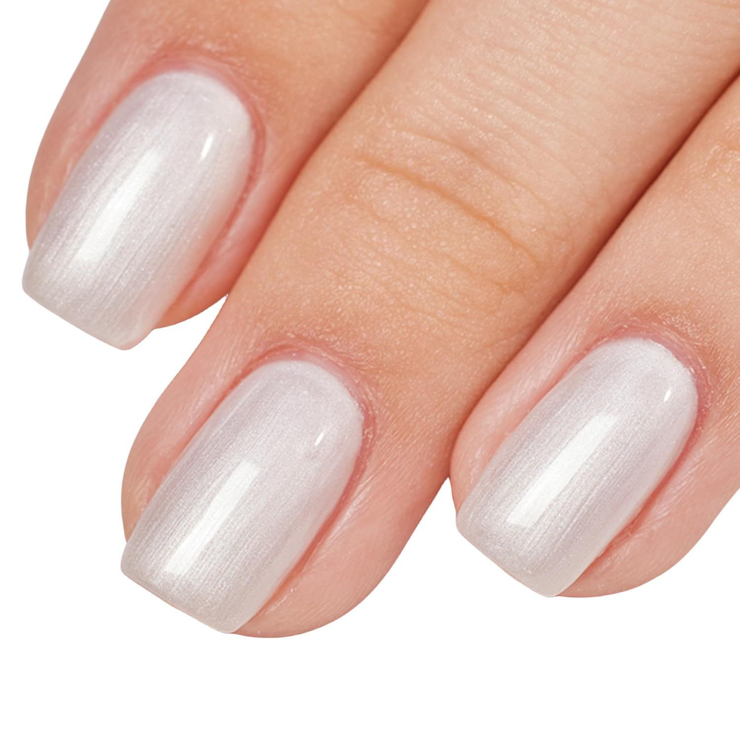 MEMEDA Pearl White Glitter Gel Polish 8ML Shimmer Mermaid Nail Gel Soak Off UV Gel for Salon, Home DIY Manicure