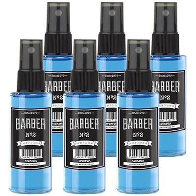Marmara Barber Cologne - Best Choice of Barbers and Traditional Shaving Fans No:2 Series (50ml x 6 Bottles)