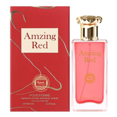 Hybrid &amp; Company Women Amazing Red Eau De Parfum Vaporisateur Natural Spray 3.4 Fl Oz