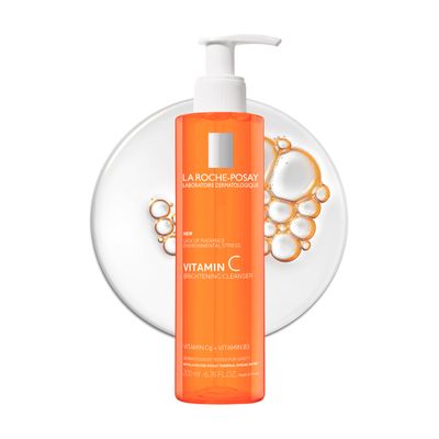 La Roche-Posay Vitamin C Brightening Face Wash, Gentle Foaming Facial Cleanser with Vitamin Cg and Vitamin B3 to Brighten and Even Skin Tone, Vitamin C Face Wash that Cleanses Dirt &amp; Makeup, 200ml