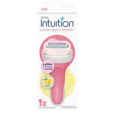 Schick Intuition Lemon Berry Breeze Razors for Women | 1 Razor &amp; 2 Intuition Razor Blades Refill with Organic Lemon