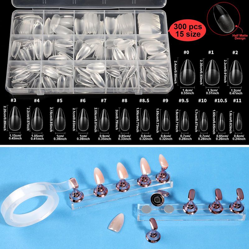 Teenitor Acrylic Nail Kit With Chrome Powder, Almond Tips, Art Brushes, Charms, 3D Gel, Tools, Stand - Beginner Set