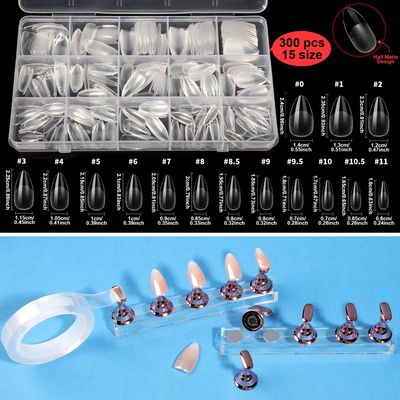 Teenitor Acrylic Nail Kit With Chrome Powder, Almond Tips, Art Brushes, Charms, 3D Gel, Tools, Stand - Beginner Set