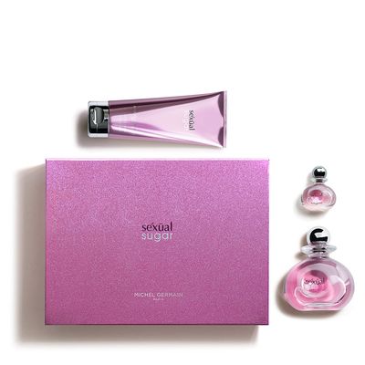 Michel Germain Sexual Sugar Perfume Sprays &amp; Lotion 3-Piece Gift Set, Top Notes of Mouthwatering Wildberries &amp; Orange Zest, Long-Lasting, Light Floral Gift for Her