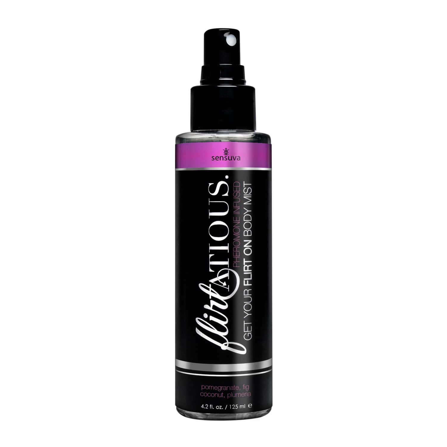 sensuva Flirtatious Body Mist | Pheromone Infused | Pomegranate, Fig, Coconut &amp; Plumeria | 4.2 fl. oz.