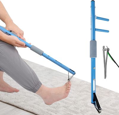 Long Handled Toenail Clippers for Seniors,Free Bending Toenails Clippers for enior Clipper for Elderly, Handicapped.Two Curved toenail Scissors(20 inch)