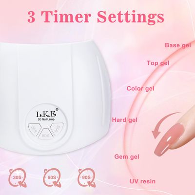 UV Nail Lamp, ARCWEISSO 72W UV Light for Gel Nails with Base and Top Coat Set, Fast Curing UV Lamp for Gel Polish with 21pcs Lamp Beads, 3 Times and Auto Sensor LED Nail Lamp Manicure Gifts for Women