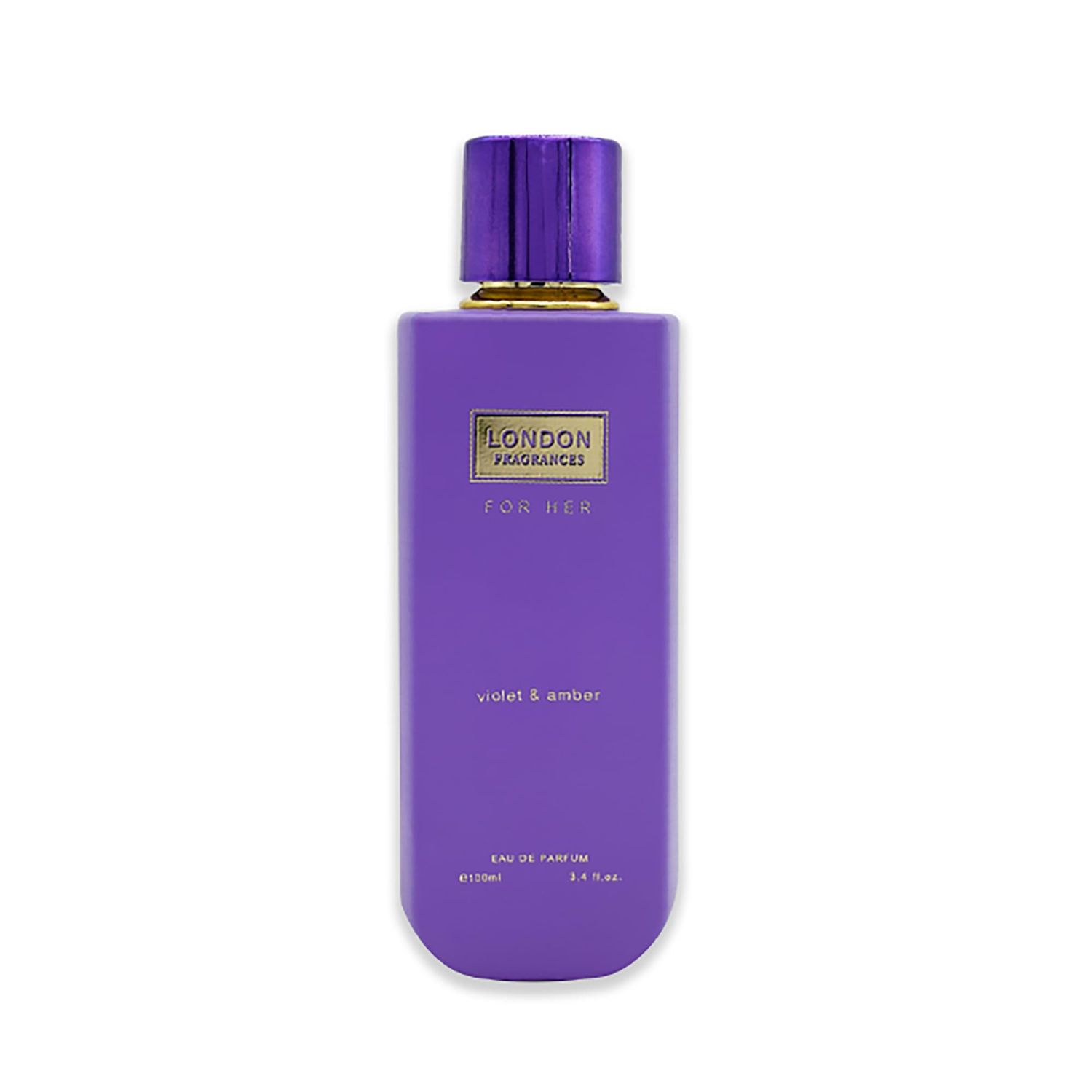 London Fragrances Fine Perfumery Violet and Amber - Powdery Oud, Perfumes for Women - Womens Fragrances with Coconut and Patchouly - 3.4 oz EDP Spray