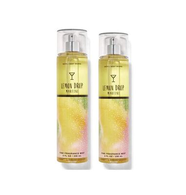 Bath and Body Works Lemon Drop Martini Fine Fragrance Mists Pack Of 2 8 oz. Bottles (Lemon Drop Martini)